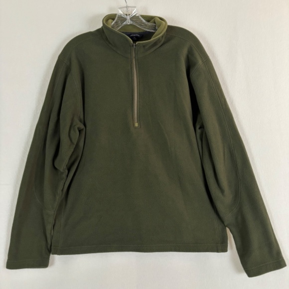 Lands' End Other - Lands' End Fleece Pullover 1/4 Zip Dark Hunter Green Long Sleeve Thermal Layer